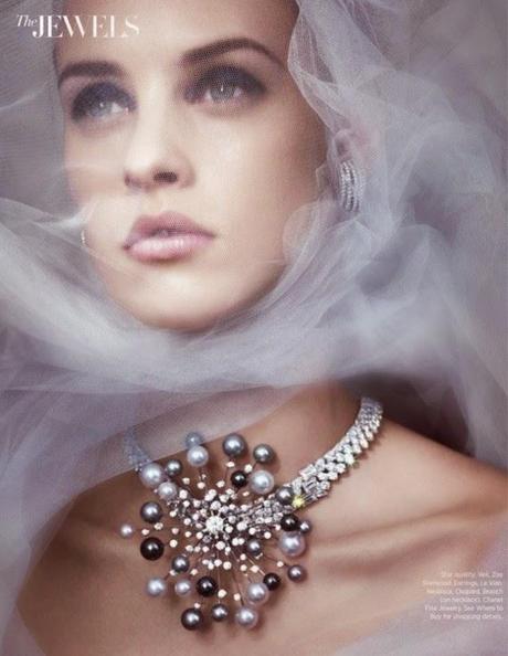 Julia Frauche by Benjamin Lennox for Harper’s Bazaar Magazine,US, December 2014 Diamonds Unveiled
