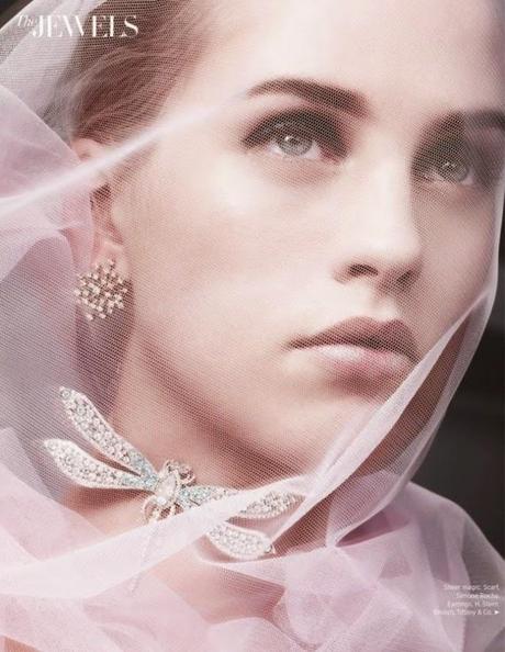 Julia Frauche by Benjamin Lennox for Harper’s Bazaar Magazine,US, December 2014 Diamonds Unveiled