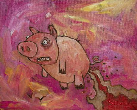 Diarrhea Pig Flying West (Matt Billman on DeviantArt)