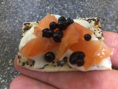 Today's Review: Tesco Finest Smoked Salmon Canapés With Beetroot Pearls