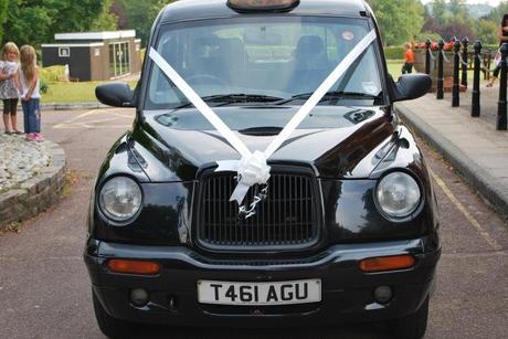London black cab as wedding car