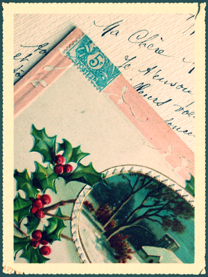 French Christmas postcard Corey Amaro