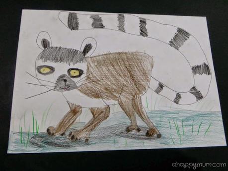 Ring Tailed Lemur {Review of heART Studio Little Picasso class}