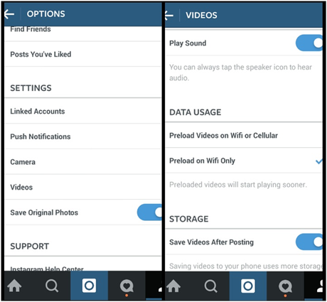 5)	Save your data by turning off Video preload