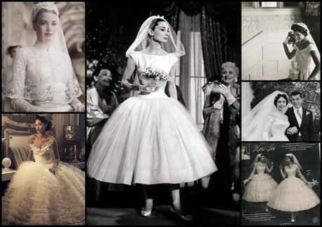 Collage of 50's brides