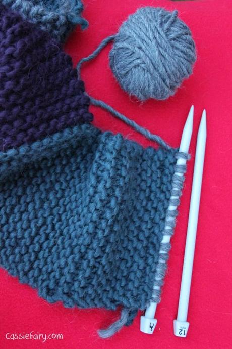 Knitting an ombre colour block scarf ombre color block scarf knitting project-6