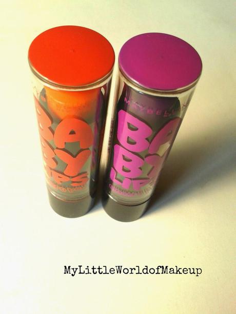 Maybelline Baby Lips Electro Pop Lip Balm in Oh! Orange! and Berry Bomb Review & Swatches