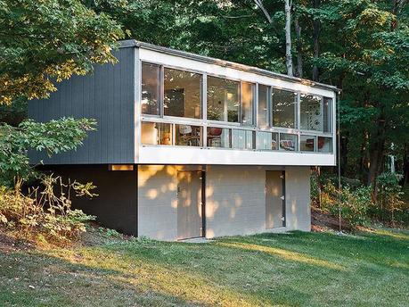 Modern guesthouse renovation in New York with Arcadia curtain wall