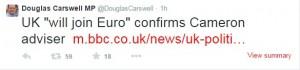UKIP MP Douglas Carswell's tweet
