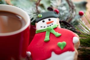 coffee with santa cookies