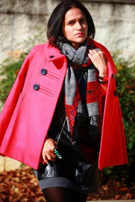 Jacket - From London Dress - C&C California Boots - Calvin Klein Scarf - From Delhi Rings - Crazy & Co.., Tanvii.com