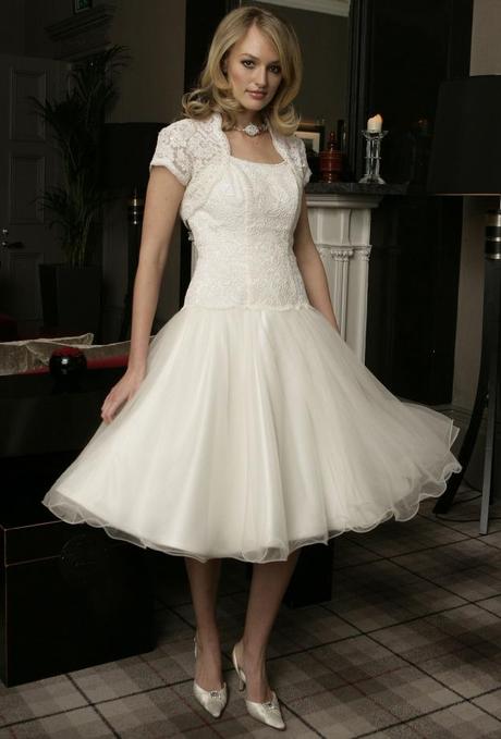 Tea length wedding dress