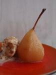 Quick and Easy Christmas Pudding Ice-Cream with Poached Pears