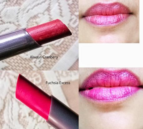 Oriflame The One Colour Unlimited Lipsticks in Always Cranberry & Fuchsia Excess