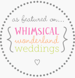 Whimsical Wonderland Weddings Badge with a gray circle