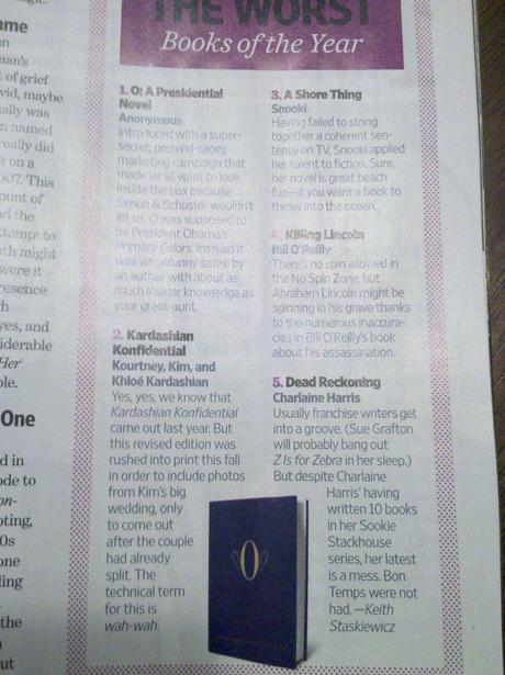 Charlaine’s Thoughts On EW.com’s Best & Worst of 2011