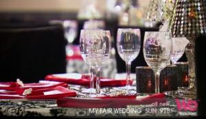My Fair Wedding Old Hollywood Theme - table setting Become a Top Wedding Planner – “Old Hollywood Glamour” Themed Wedding Ideas from “My Fair Wedding”