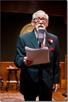 Mike Nussbaum as Potter/Clarence in American Theater Company's Review: It’s A Wonderful Life: The Radio Play (American Theater Company)