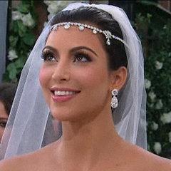 Kim Kardashian's Wedding Day Jewels Kim Kardashian, diamond, wedding, tiara, wedding jewelry
