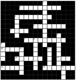 English: A crossword puzzle created for the le...