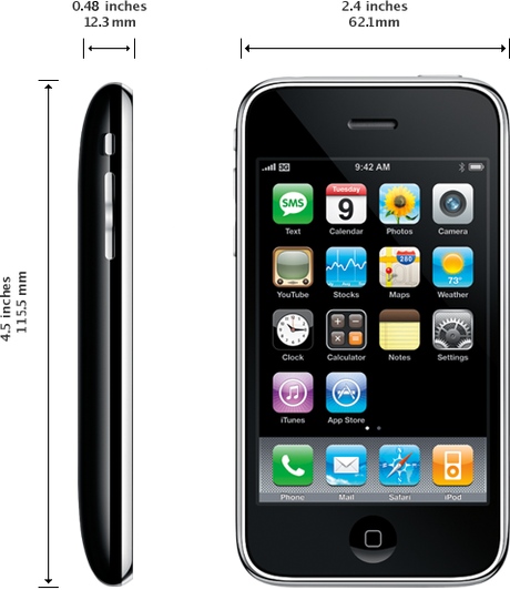 iPhone 3GS dimensions