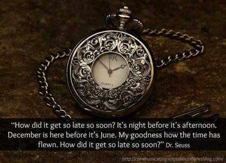 pocket watch with Seuss quote