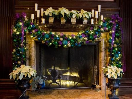 Fireplace - Christmas in the Music Room - Longwood Gardens © 2014 Patty Hankins