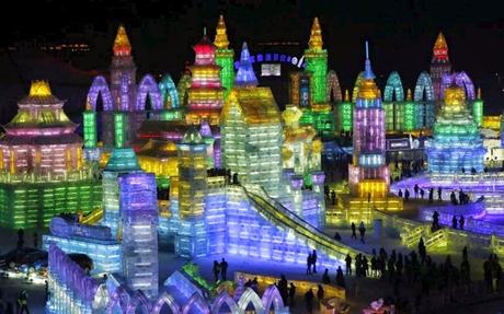 Ice and snow sculpture festival ... China's frozen lakes