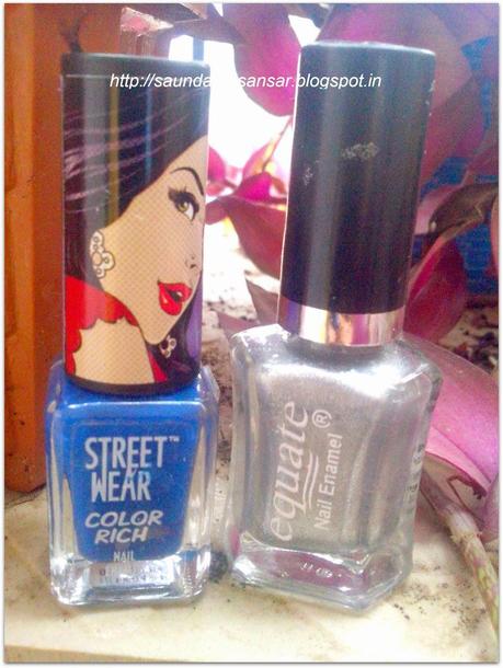 Nail art with Street Wear Color Rich and Equate Nail Enamel, Review & Swatches