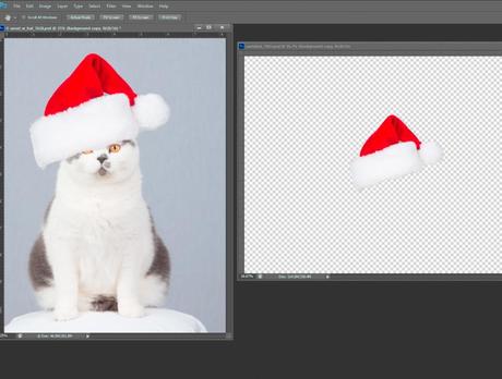 PHotoshop moving santa hat