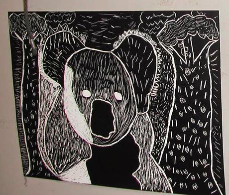 SCRATCH BOARD ART: Perfect for Black and White Animals and Other Subjects Too