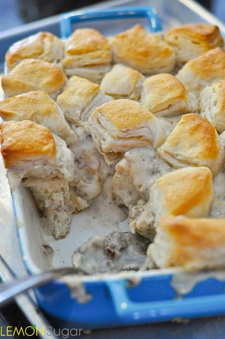 Biscuits and Gravy Casserole Biscuits and Gravy Casserole