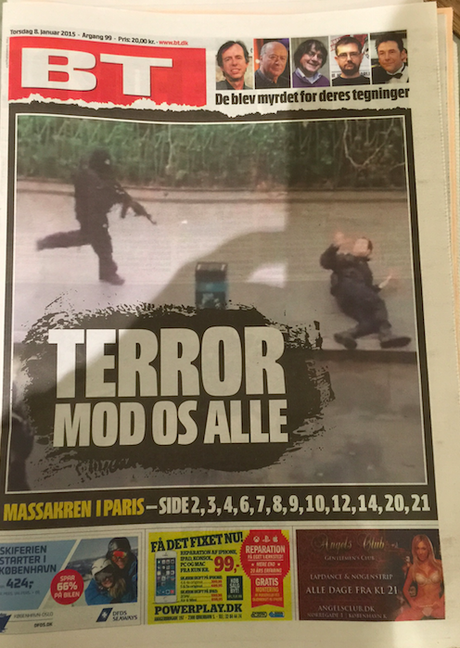 Paris terror on Page One