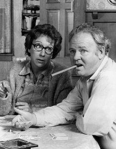 Edith (Jean Stapleton) and Archie Bunker (Carroll O'Connor)