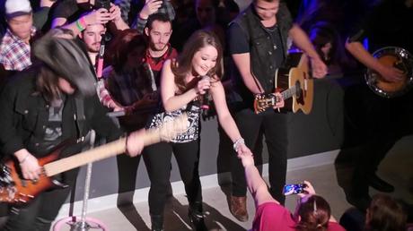 Kira Isabella greets a fan at Ottawa's New Country 94 Launch Party