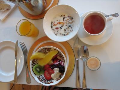 Staying at Cairn Bay Lodge, Bangor, Northern Ireland My starter for breakfast.