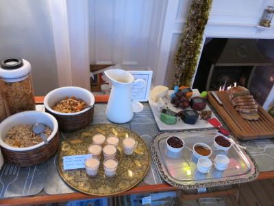 Staying at Cairn Bay Lodge, Bangor, Northern Ireland Cereals, cheese, bread.