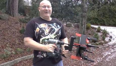 Fully Automatic “Revolverception” Machine Gun Made with 4 Revolvers automatic-revolver-machine-gun