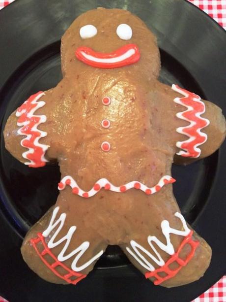 chocolate and salted caramel gingerbread man cake christmas baking ideas kids birthday