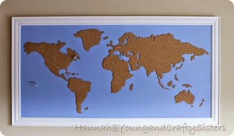 cork board world map 10