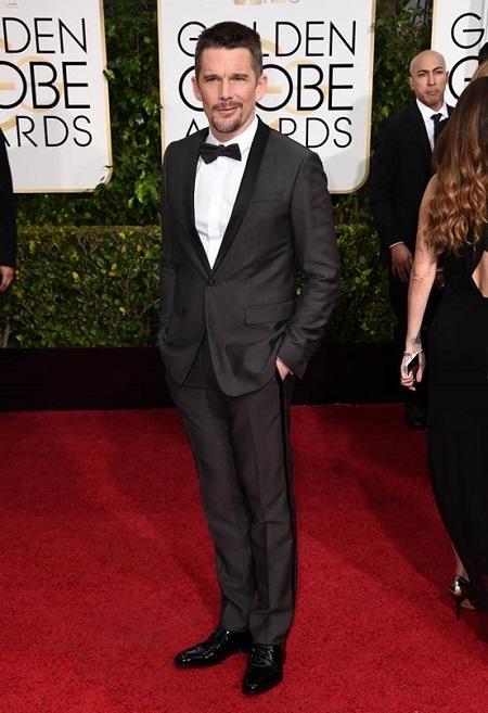Ethan Hawke - Golden Globes red carpet look Montez Renault