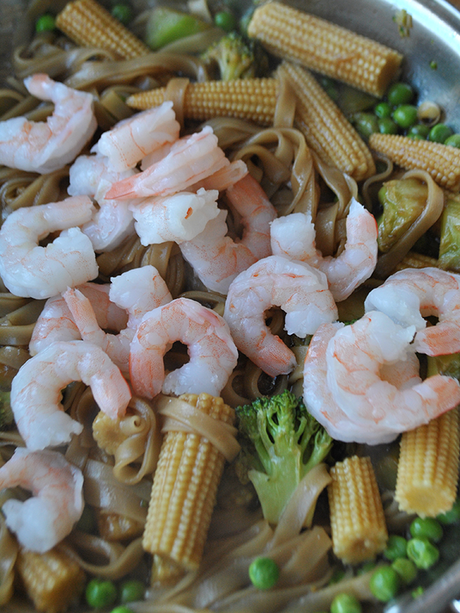 homemade shrimp stir fry