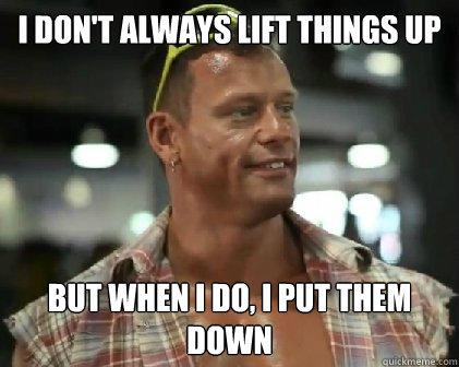 I lift things up I put them down #gym #weights