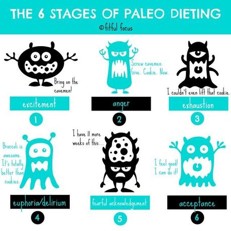 6 Stages of Paleo Dieting via Fitful Focus #paleo #diet #stagesofdieting