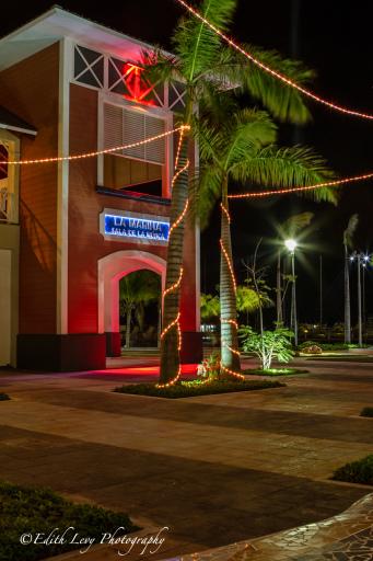 Cuba, Varadero, Melia Marina, Varadero Marina, night photography, lights, travel photography, Christmas lights