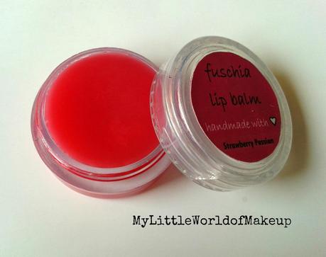 Fuschia handmade lip balm in Strawberry Passion Review