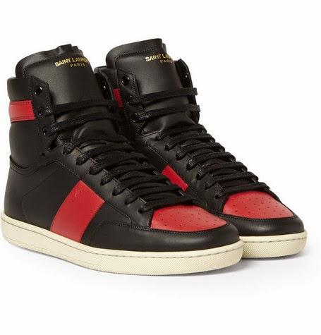 Clean And Easy To The Finish: Saint Laurent SL01H Leather High Top Sneaker