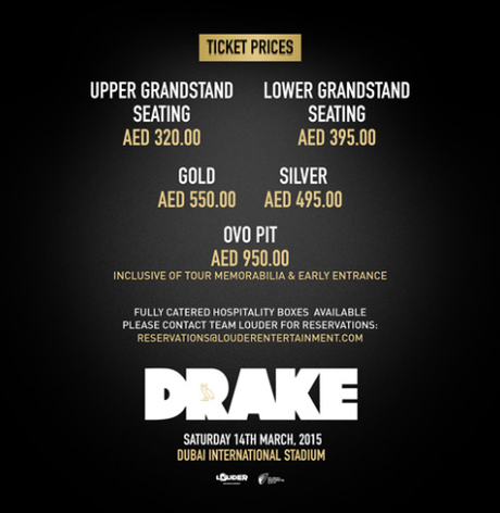 DRAKE SET TO PERFORM ONE-OFF DUBAI SHOW IN MARCH DRAKE SET TO PERFORM ONE-OFF DUBAI SHOW IN MARCH