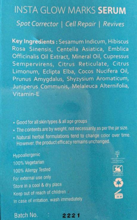 Organic Therapie Insta Clear Marks Serum Review Organic Therapie Insta Clear Marks Serum Review