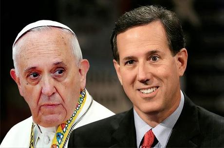 Katie McDonough on the Pope and Rick Santorum: Why Is Rick Fighting with Frank When They Agree about Contraception?